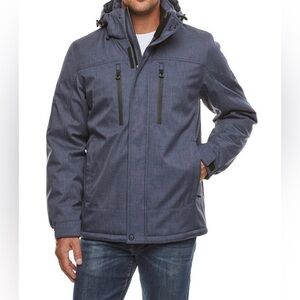 ZeroXposur Men's blue Heavyweight Stretch Hooded Jacket